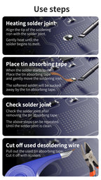 MECHANIC SR20 Desoldering Wire 1.0 2.0 3.5mm Width 2M Meters For Remove Residual Solder for Electronic Component Tin Absorption