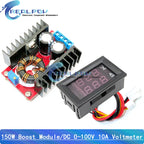 DC 9A 300W 150W Step Up Boost Converter Step Down Buck Power Supply Module DC 0-100V 10A Digital Voltmeter Ammeter Dual Dual