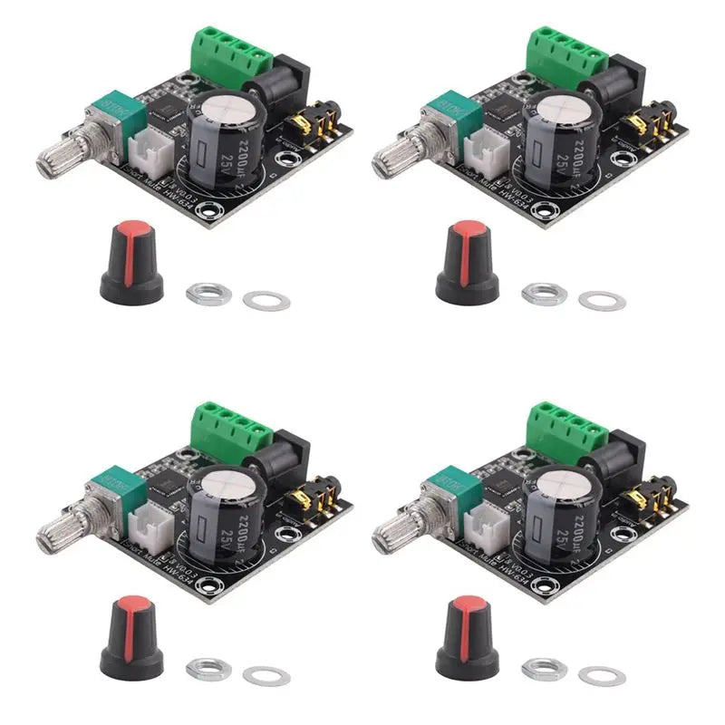 4X PAM8610 Dual Channel DC 12V HD Pure Digital Audio Stereo Amplifier Board Class D 15W X 2 High Power Amplifier Module