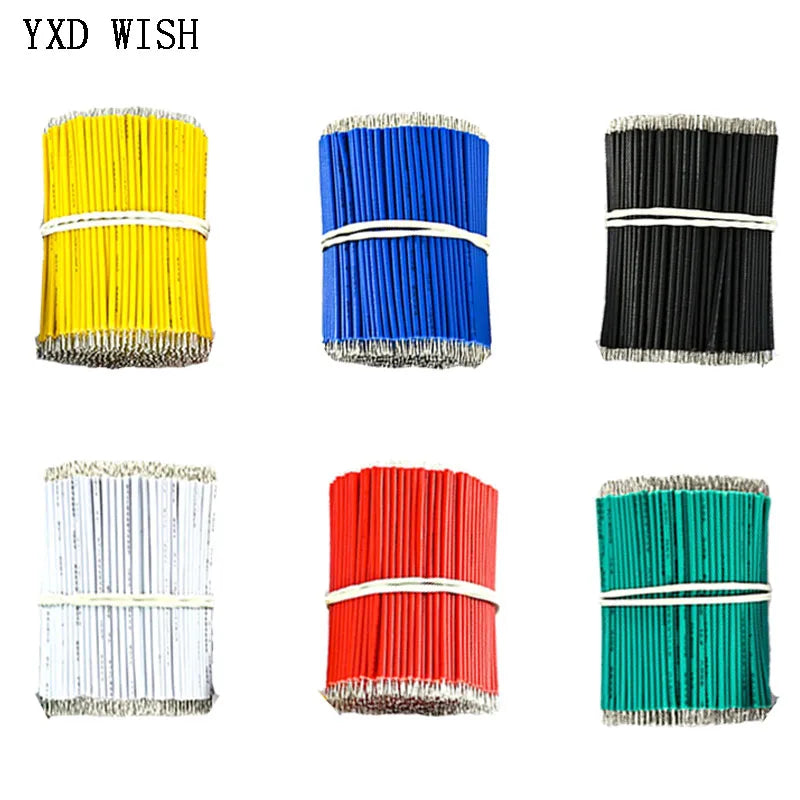 1000Pcs/lot 24AWG 8cm 10cm 15cm 20cm Tin-Plated Breadboard PCB Solder Cable Fly Jumper Wire Tin Conductor Wires 1007-24AWG  Wire