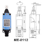 ME 8104 8108 8111 8122 9101 CNC Micro Momentary Limit Switch 5A/220V Rotary Roller Lever Sealed Industrial Machine Limit Switch