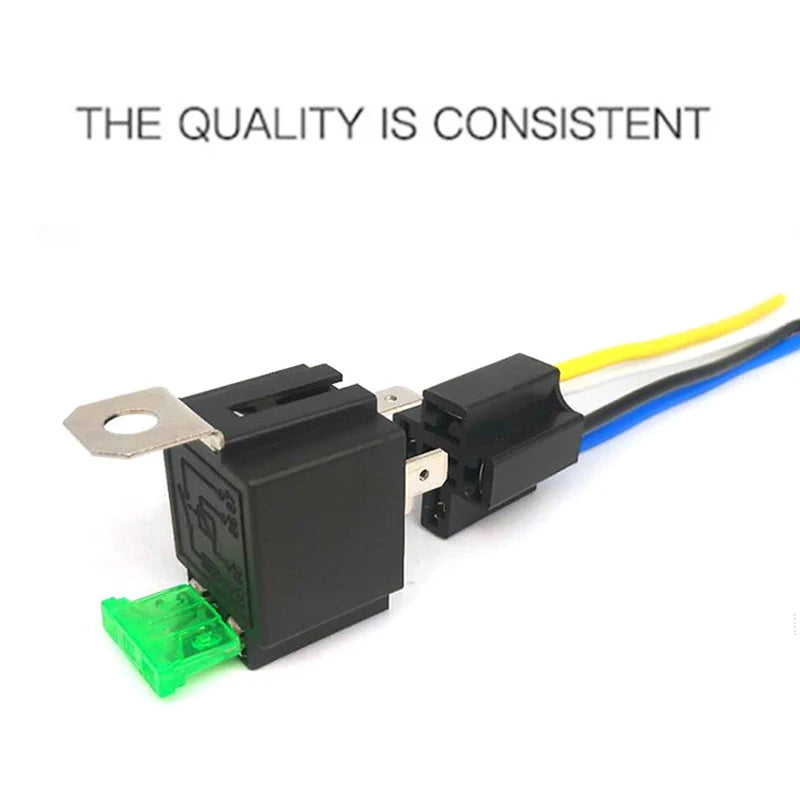 (HB05)1Pc 4 Pin 5 Pin 30A Auto Relay With Fuse Coil Voltage 12V/24V DC Relay Vehicle Rel Fused Relay