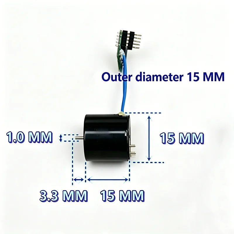 15mm Inner Rotor Brushless Motor with Hall Sensor, High-Speed Neodymium Magnet Micro 3-Phase BLDC Motor for RC Servo