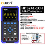 OWON HDS2102S/HDS272S/HDS242S Handheld 3-in-1 Digital Oscilloscope, Signal Generator, Multimeter | 100MHz Bandwidth, 2 Channels