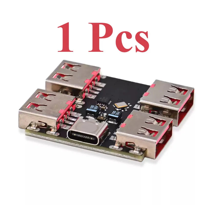 1~50Pcs XL334P4 Type C USB 2.0 4 Port Hub Expansion Module 1 To 4 USB Splitter Mini PCB Board High Speed USB Expansion Hub