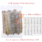 1/8W 1/4W 1/2W 1W 2W 3W 5W Carbon Film Resistors Assortment Kit 5% Electronic Components resistor package