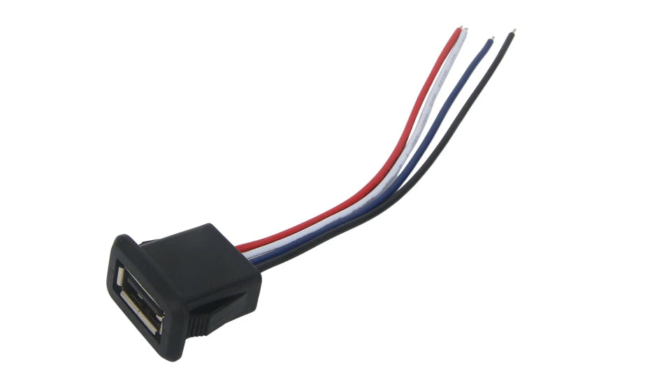 1-10pcs 2 Pin 4 Pin USB 2.0 Female Power Jack 2P 4P USB 2.0 Charging Port Connector Data Interface with Cable USB Charger Socket