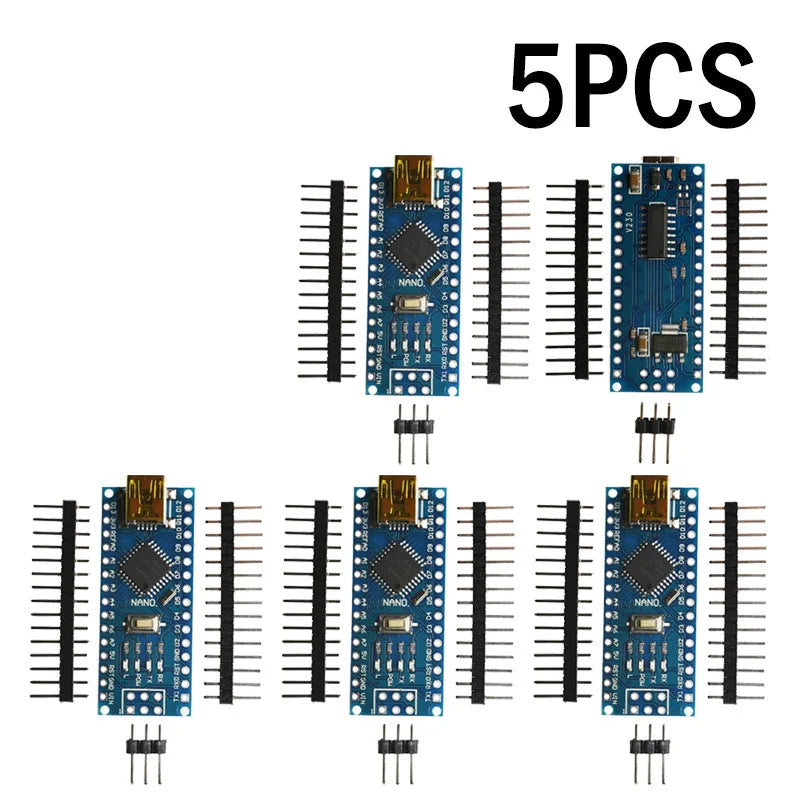 1-10PCS Nano V3.0 ATmega328P/PB CH340 USB Module, Mini Arduino Compatible Board with Bootloader for DIY Electronics Projects