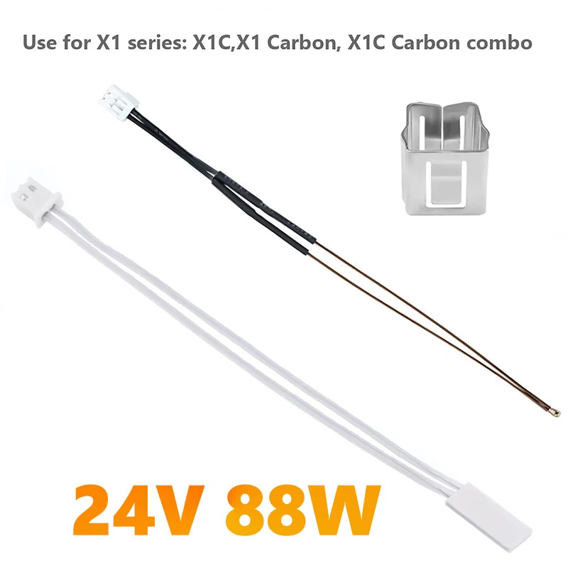 Ceramics Heating element Thermistor for Bambu lab A1 A1Mini X1 X1C P1 P1P P1S Combo 3D Printer HeaterParts