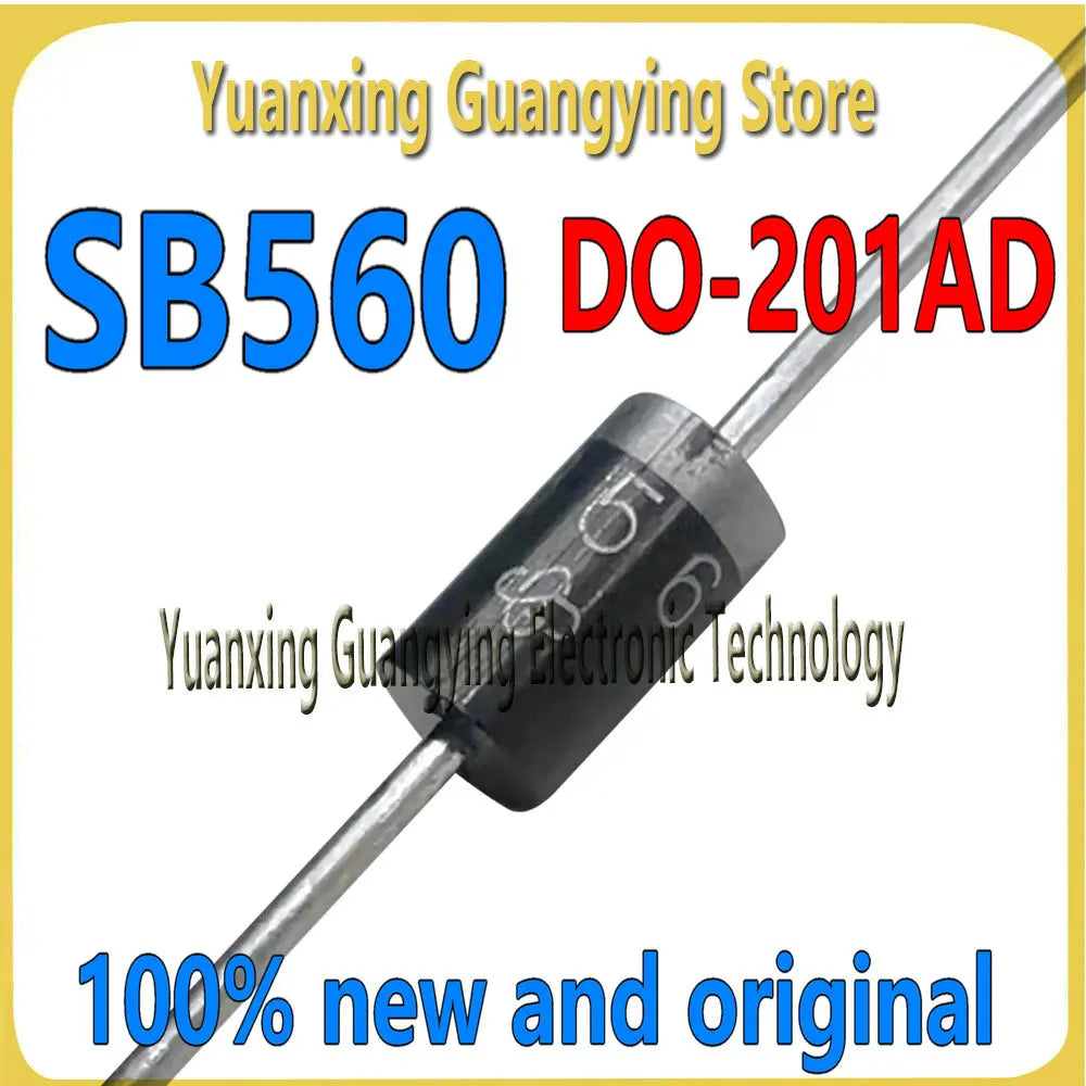(10 pieces) SB560 SBS60 DO-201AD 5A/60V Schottky Diode 100% Brand New & Original