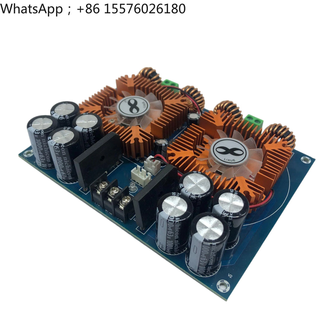 XH-M254 High Power TDA8954TH Dual Core Digital Power Amplifier Board Audio Amplifier Board with Fan 420W * 2
