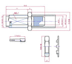 SMA Female RP-SMA Male Bulkhead Crimp Connector Gold-plated 50Ohms for RG58 RG142 SYV50-3 Cable