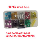 Car Fuses 5A to 40A Mini Small Medium Blade Fuse Assortment Kit 32V Automotive Electrical Replacement with Remover Clip