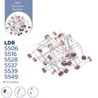 60PCS/kit LDR Photo Light Sensitive Resistor Photoelectric Photoresistor 5528 GL5528 5537 5506 5516 5539 5549 For Arduino