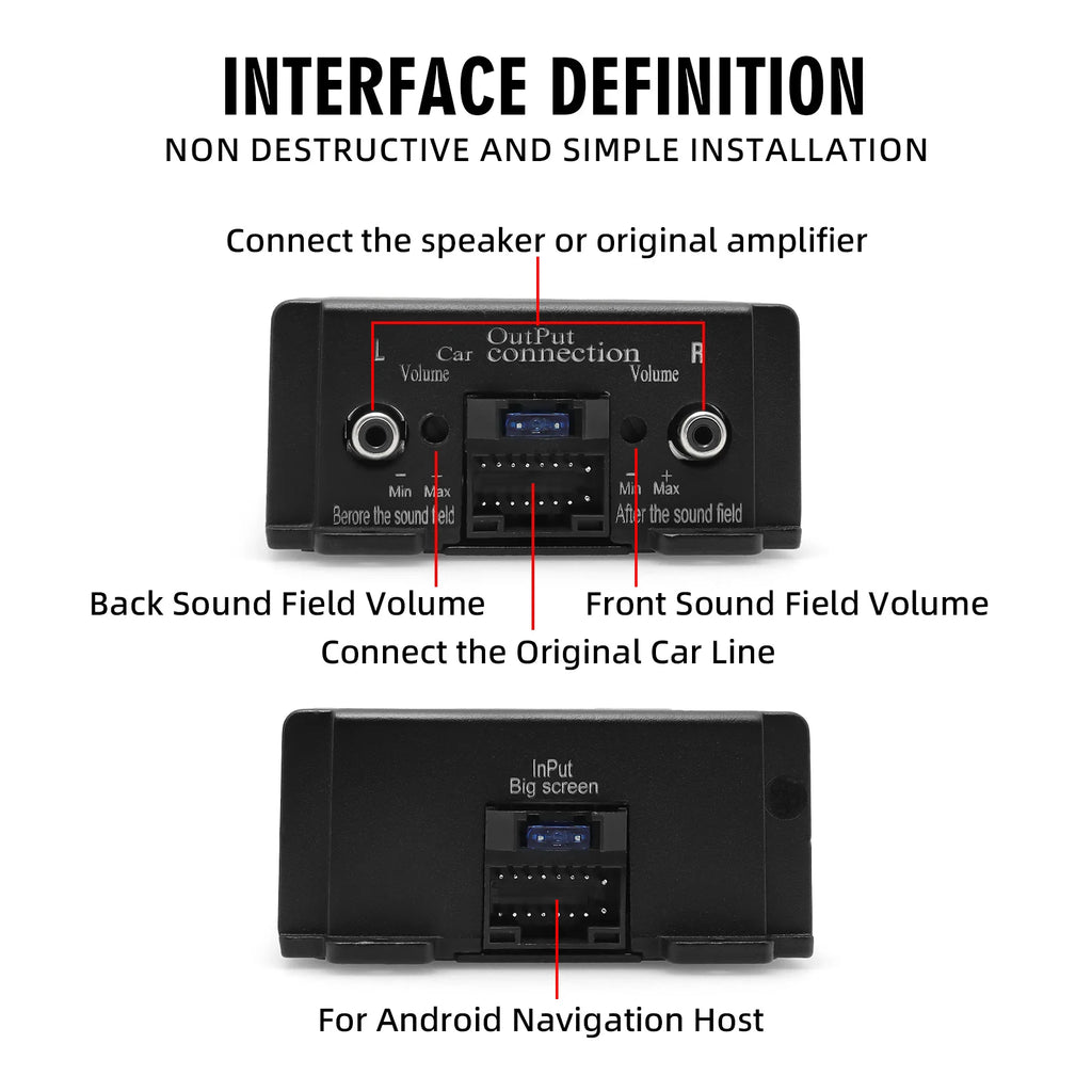 Car DSP Amplifier 4 Channels Audio Sound Processors Non Destructive Modification Sound Enhance Multimedia Radio Player Stereo