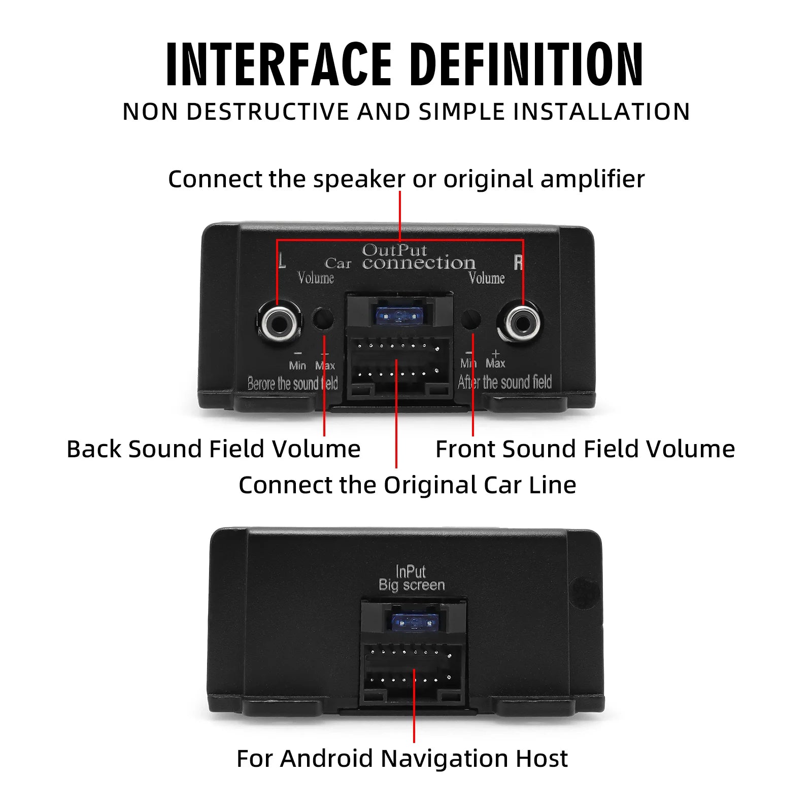Car DSP Amplifier 4 Channels Audio Sound Processors Non Destructive Modification Sound Enhance Multimedia Radio Player Stereo