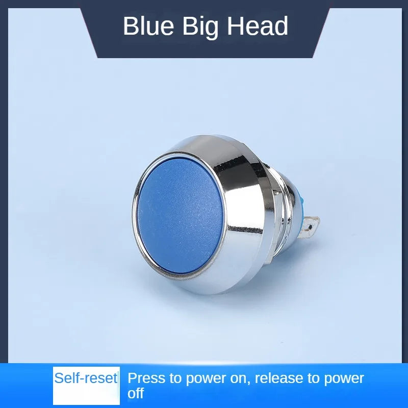 12MM Small Mini Metal Push Button Switch 12V 220v On Off Start Stop Momentary Colorful Black Oxide Waterproof Round Head Wedding