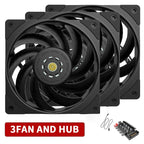 TEUCER T30 CPU Cooler Fan 2150RPM 4PIN PWM 12cm Computer Case Cooling System Fan S-FDB Bearing Silent PC Gamer CPU Cooler 120mm