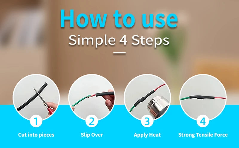 1~20m 3:1 Heat Shrink Tubing With Glue Transparent 1.6~ 50mm Double Wall Adhensive Lined Wire Polyolefin Cable Sleeve Waterproof