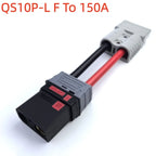 1PCS QS10P QS10 To Anderson 50A120A Patch Cord High Power Plug 6AWG 15CM 20CM 50CM