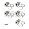 5PCS DC099 5.5 mm x 2.1mm DC Power Jack Socket Female Panel Mount Connector Metal DC-099 Open Hole 11MM 5.5*2.1 5.5*2.5