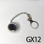 GX12 GX16 GX20 Aviation Circular Plug Socket Waterproof Dust Cable Connector Metal Leather Chain Protective Sleeve Cap