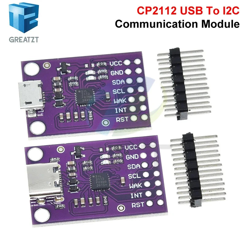 GREATZT 1/3PCS CP2112 Micro/Type-c Debug Board USB To I2C Module For Arduino