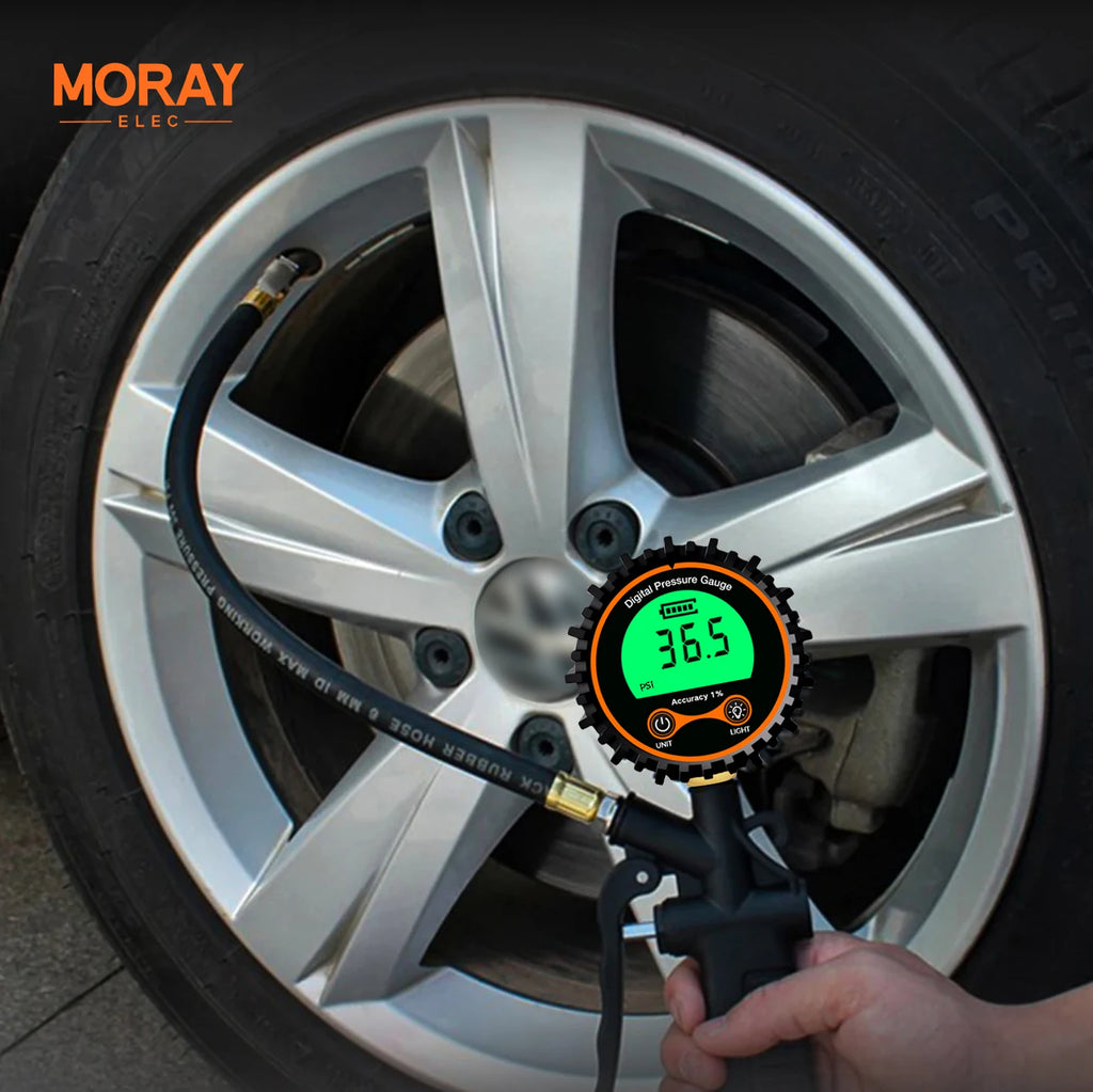 Moray ME267P 200psi with Rubber Case LCD Pressure Transmitters Digital Tire Pressure Gauge Digital Manometer