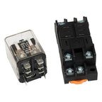 JQX-30F 30A electromagnetic relay with socket base DPDT high power relay JQX-30F-2Z AC 220V 110V DC 24V 12V