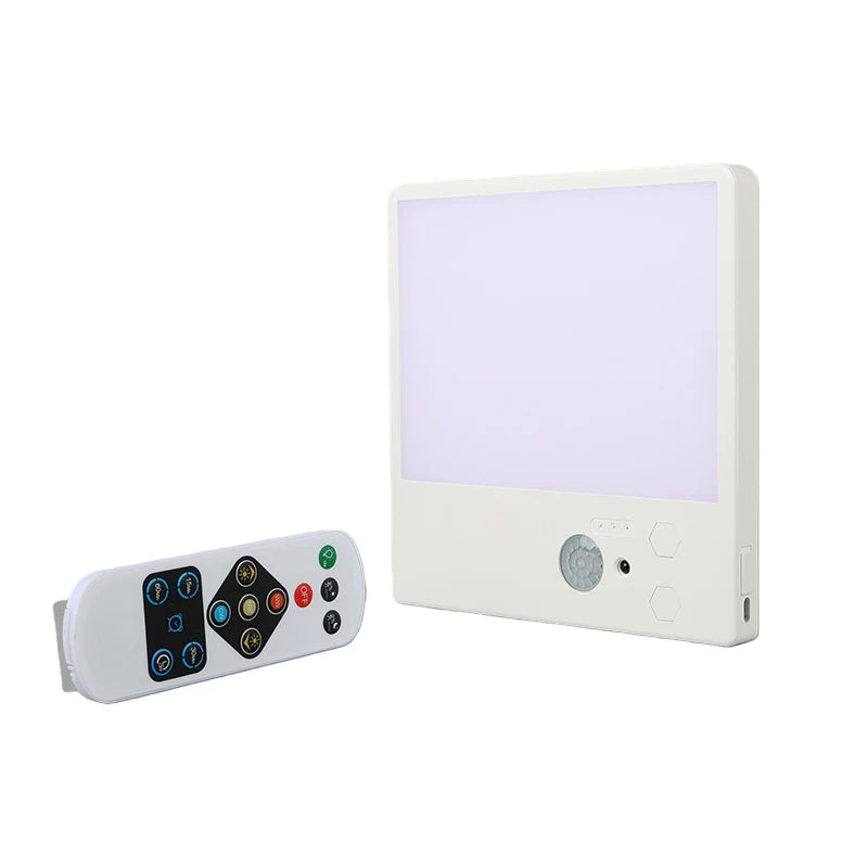 4000mAh Motion Sensor LED Ceiling Light USB Rechargeable LED Light with Remote Control, Smart Sensor Light 3-Color Lamp