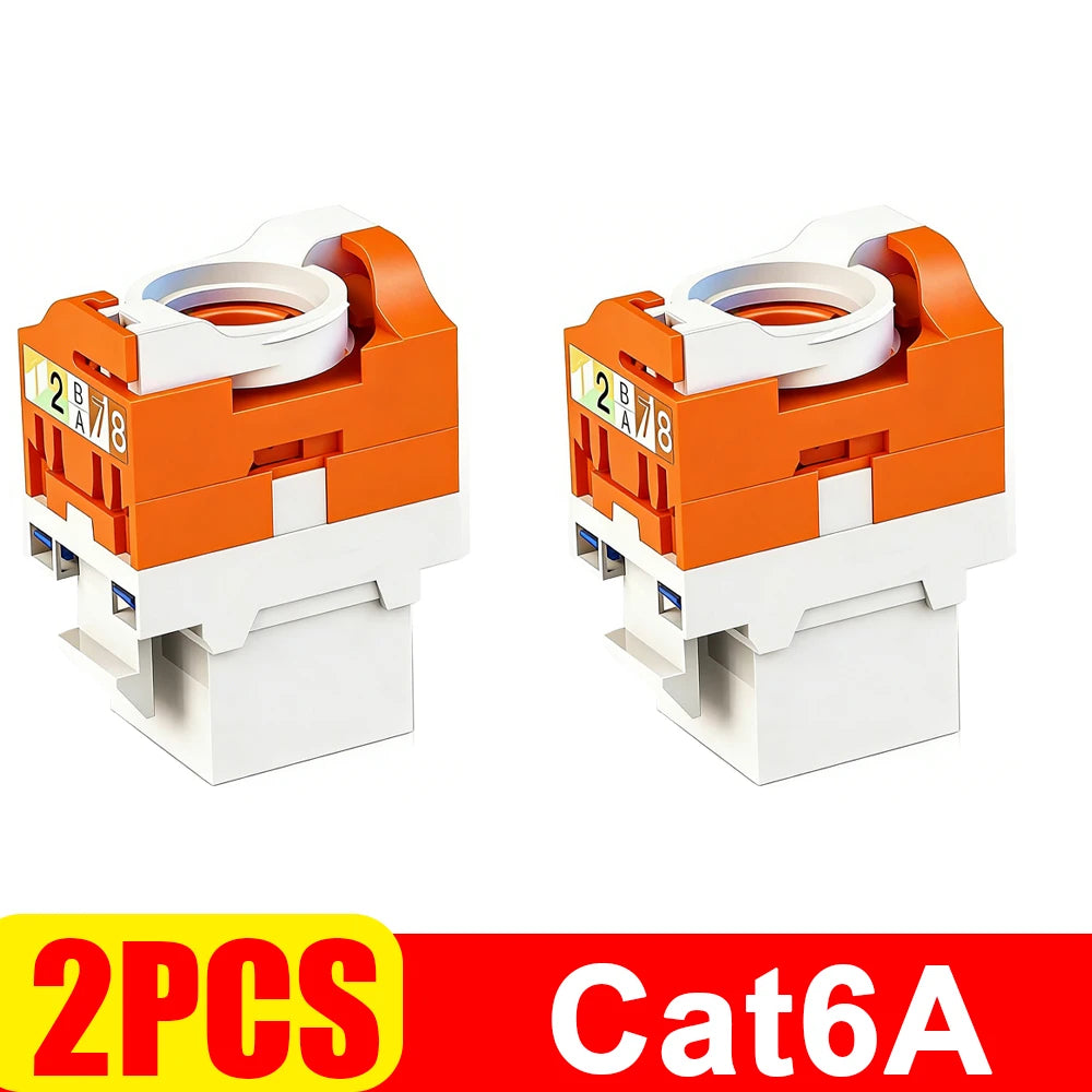 Cat6/Cat6A/Cat5e Tool-Less RJ45 Keystone Jack Network Coupler Ethernet Wall Jack Connectors High-speed RJ45 Keystone Adapters