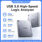 FNIRSI DLA‑16/32 Plus High‑Speed Logic Analyzer 1GHz Sampling 16/32CH USB3.0 4Gbit Stream Buffer 120+ Protocol Decoder Embedded