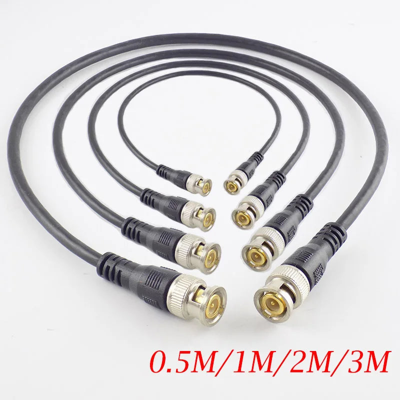 0.5M/1M/2M/3M 5m 10m BNC Male to BNC Male Cable Cord For BNC Adapter Home Extension Connector Adapter Wire for CCTV Camera