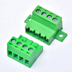 1Sets solderless docking type 2EDGRKC 5.08MM screw terminal block connector PCB plug-in type 2edg type green terminal block
