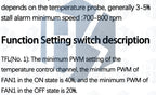 DC 12V 5A PWM PC CPU Fan Temperature Control Speed Controller Module Buzzer High-Temp Alarm NTC B 3950 Thermistor 50K
