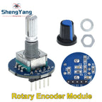 TZT Rotary Encoder Module for Arduino Brick Sensor Development Round Audio Rotating Potentiometer Knob Cap EC11