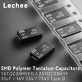 10pcs/lot 16V 25V 33uF 60mR 70mR 7343 16TQC33MYFD 25TQC33MYF  Type D SMD Polymer tantalum capacitors Low ESR New and original