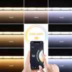 CCT 2700K-6500K Changeable Lamp Tuya Smart Home COB LED Strip Alexa Light Linear LED Tape With Dimmable WiFi LED Dimmer Switch