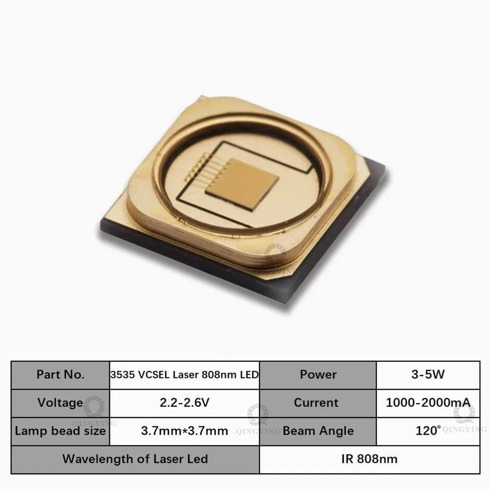 SMD 3535 IR Led Diode Laser Infrared Vcsel Lamp Beads 3W 850nm 940nm 980nm 1064nm 5W 808nm Optical Wafer Heating Medical Beauty