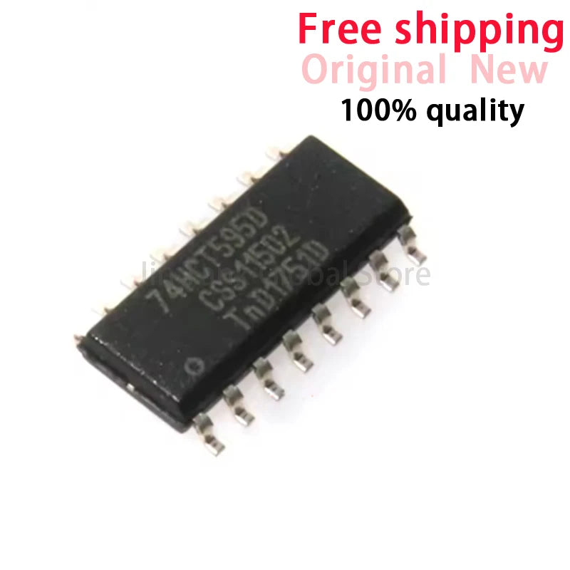 10PCS 74HCT595 74HCT595D shift register logic chip SMD