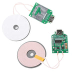 15W High-Power Wireless Charging Transmitter Module, with 5V/9V/12V DC Input, Type-C Port, and Pop-Up Display