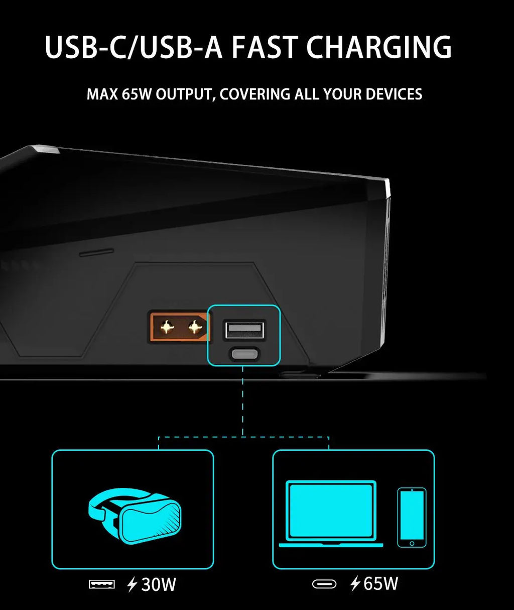 ToolkitRC Q6AC 400W/ DC 1000W 4CH Smart Balance Output Built-in 65W USB Output 15W Charger With Wireless for 1‑6S LiPo Batter