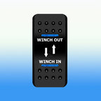 Blue Led Winch IN OUT Momentary Rocker Switch 7 Pin (ON)-OFF-(ON) DPDT Reverse Polarity 3 Way Toggle Switch for Car UTV ATV RV