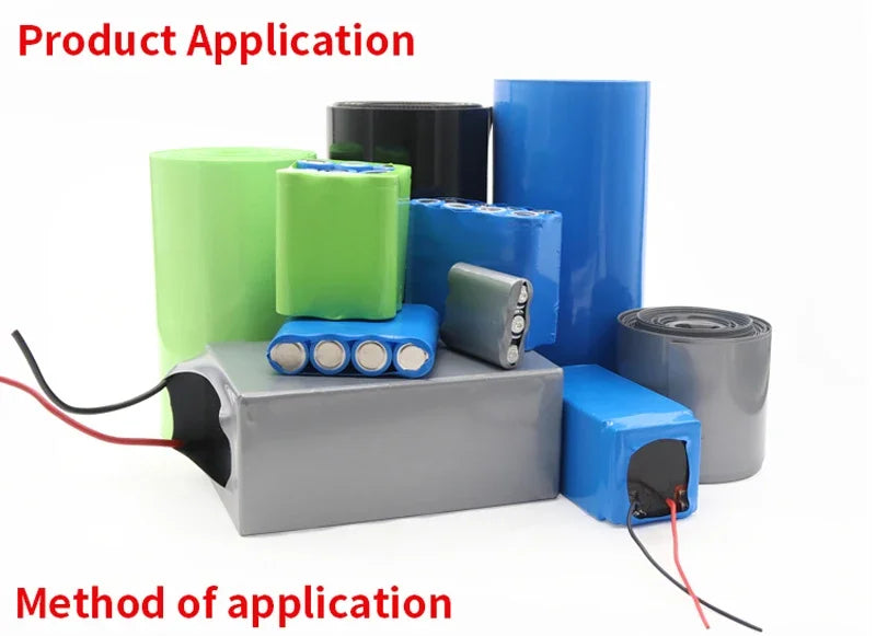 2/5/10/50m Width 85mm PVC Heat Shrink Tube Insulated Film Wrap Protection Case Wire Cable Sleeve Lithium Battery 18650 Pack