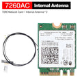 7260AC Bluetooth4.0 WiFi 1200Mbps Wireless Network Card NGFF M.2 Wifi Dongle 802.11AC Dual Band 2.4G 5G For Laptop AC 7260NGW