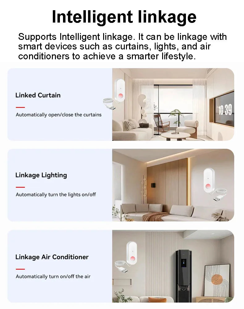 WiFi Human Motion Sensor PIR Infrared Detector Works With Tuya Smart Life APP Home Security Anti-theft Devices Support Alexa