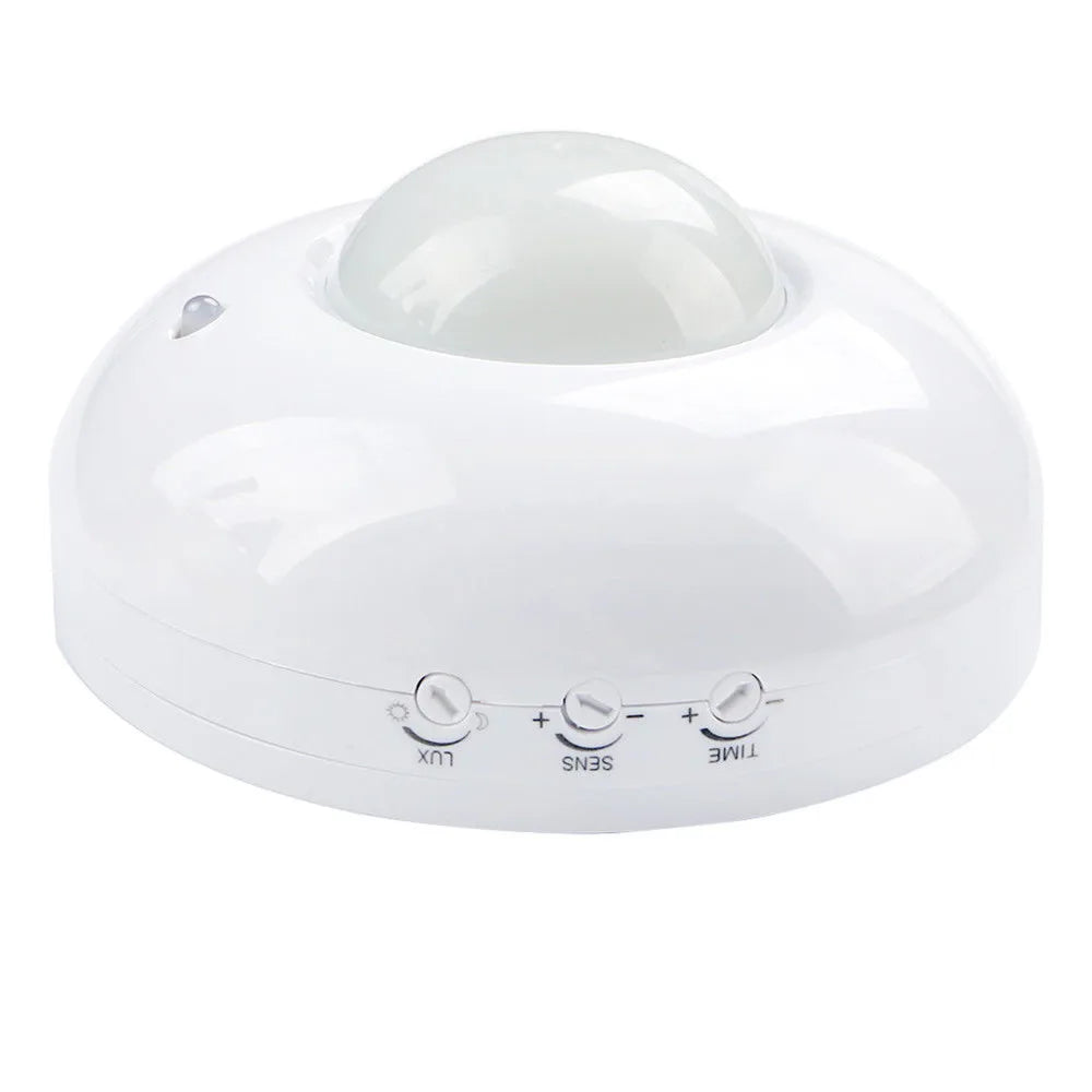 PIR Infrared Sensing AC110-240V 10A 360 Degree Motion Sensor 5s-10min Delay Adjustable Photosensitive Adjustable
