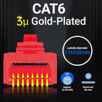 AMPCOM RJ45 Plug Cat6 Pass Through Connectors EZ to Crimp Modular Network Connector for Computer Hardware Stranded UTP Cable