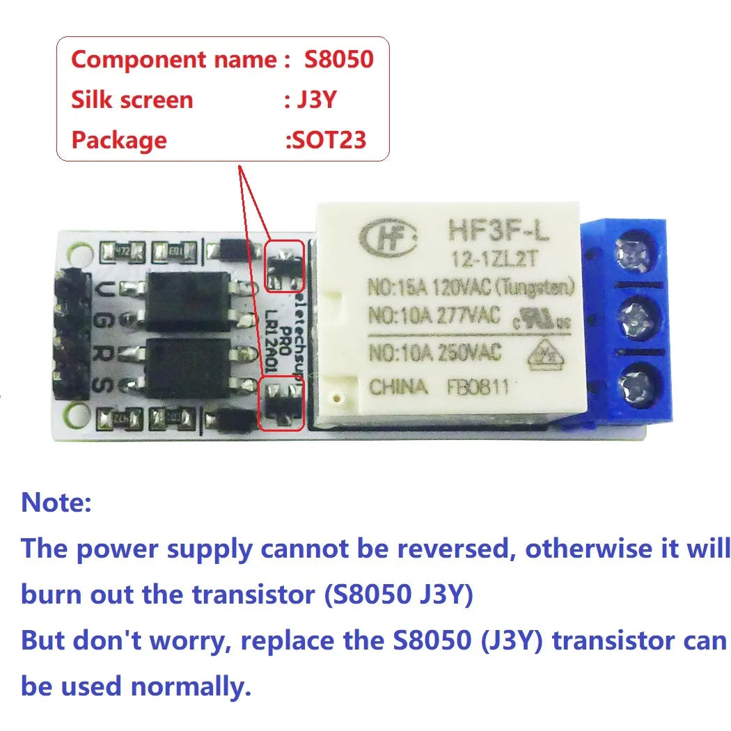 DC 5V 12V 24V Magnetic Latching Relay Module Bistable Self-locking Flip-Flop Latch Switch Board for Arduino ESP32