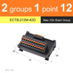 ENMG Spring Terminals Save Wiring Split Terminal Block ECTB 10A Power Splitter PLC Terminal Block One to One 10~64